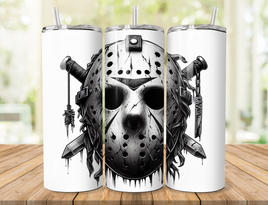 20oz Jason Mask Sublimation Tumbler Wrap EXCLUSIVE