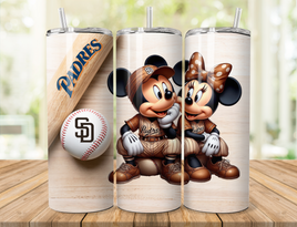 Mickey & Minnie Padres Baseball 20oz Tumbler