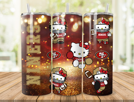 Niners Kitty Football 20oz Tumbler