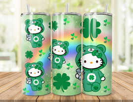 Green Kitty Bear 20oz Tumbler