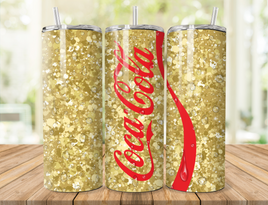 Gold Coca Cola 20oz Tumbler