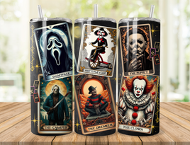 20oz Horror Tarot Cards Sublimation Tumbler Wrap EXCLUSIVE