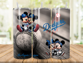 Mickey & Minnie Dodgers Baseball 20oz Tumbler