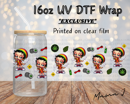 UV DTF 420 Betty Boop Libbey Wrap 16oz