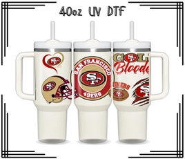 49ers 40oz UV DTF Wrap TOP Only