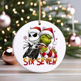 Six Seven Jack & Grinch UV DTF Christmas Ornament Decal