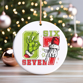 Six Seven Christmas UV DTF Christmas Ornament Decal