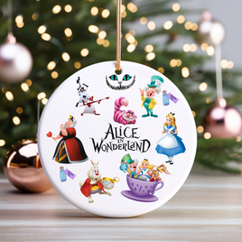 Alice In Wonderland UV DTF Christmas Ornament Decal