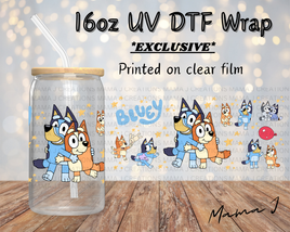 UV DTF Bluey Libbey Wrap 16oz