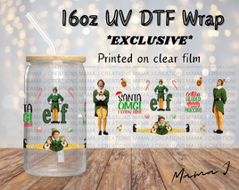 Buddy The Elf UV DTF Libby Wrap 16oz