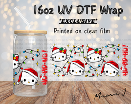 UV DTF Christmas Kitty Wrap 16oz