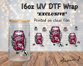 Dr. Pepper Libbey Wrap 16oz UV DTF