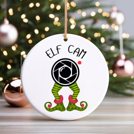 Elf Cam UV DTF Christmas Ornament Decal