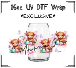 Easter Basket Baby Cow UV DTF Libby Wrap 16oz