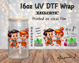 UV DTF Fred & Wilma Baby Libbey Wrap 16oz