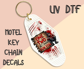 Freddy's Coming UV DTF Motel Key Chain Decal