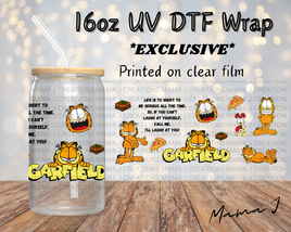 Garfield 1 Libbey Wrap 16oz UV DTF