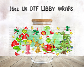 Grinch & Cindy Lou Who UV DTF Libby Wrap 16oz