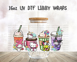 Hello Kitty Drinks 3 Libbey Wrap 16oz