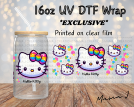 Hello Kitty Rainbow Bow Libbey Wrap 16oz