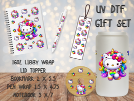 Hello Kitty Rainbow Unicorn UV DTF Gift Set