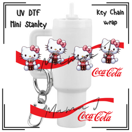 Hello Kitty Cola UV DTF Mini Stanley Key Chain Wrap
