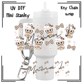 Hello Kitty Labubu UV DTF Mini Stanley Key Chain Wrap