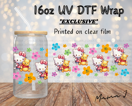 UV DTF Hello Kitty & Pooh Libbey Wrap 16oz