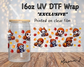 UV DTF Horror Fall Babies Libbey Wrap 16oz