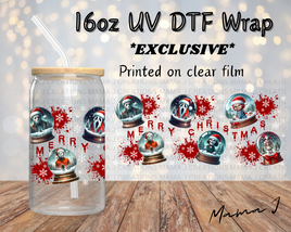 UV DTF Horror Snow Globe Libbey Wrap 16oz