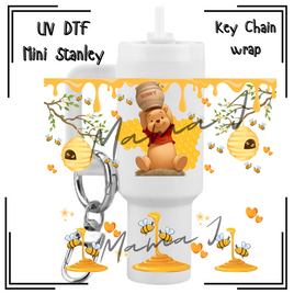 Hunny Bear 2 UV DTF Mini Stanley Key Chain Wrap