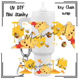 Hunny Bear 1 UV DTF Mini Stanley Key Chain Wrap