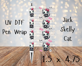 Jack Skelly Cat UV DTF Pen Wrap