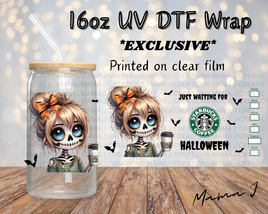 UV DTF Just Waiting For Halloween Libbey Wrap 16oz