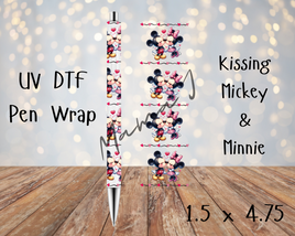 Kissing Mickey & Minnie UV DTF Pen Wrap