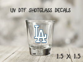 LA Dodgers UV DTF Shot Glass Decal