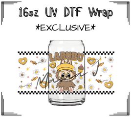 Labubu Brown Snack UV DTF Libby Wrap 16oz