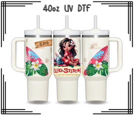 Lilo & Stitch 40oz UV DTF Wrap TOP Only