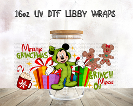 Mickey Grinch UV DTF Libby Wrap 16oz