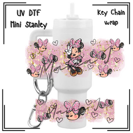 Minnie Mouse Peace UV DTF Mini Stanley Key Chain Wrap