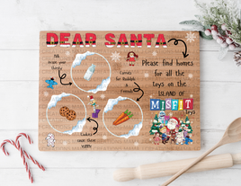 Island Of Misfit Toy's Santa Tray UV DTF Decal Rectangle