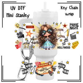 Movie Star Cutie UV DTF Mini Stanley Key Chain Wrap