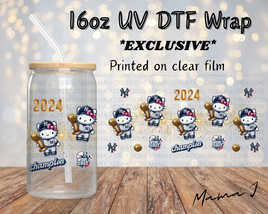 NY Yankees Champions UV DTF Libbey Wrap 16oz