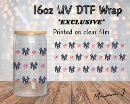 NY Yankees UV DTF Libbey Wrap 16oz