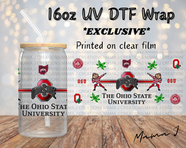 Ohio State University 1 UV DTF Libbey Wrap 16oz