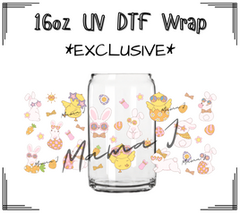 Retro Easter UV DTF Libby Wrap 16oz