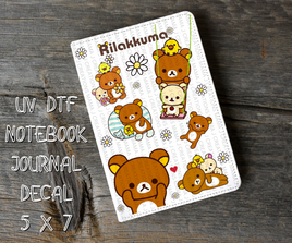 Rilakkuma 5 x 7 UV DTF Notebook Decal