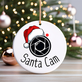 Santa Cam 1 UV DTF Christmas Ornament Decal