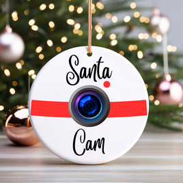 Santa Cam  UV DTF Christmas Ornament Decal