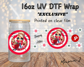 UV DTF Shopping Addict Libbey Wrap 16oz